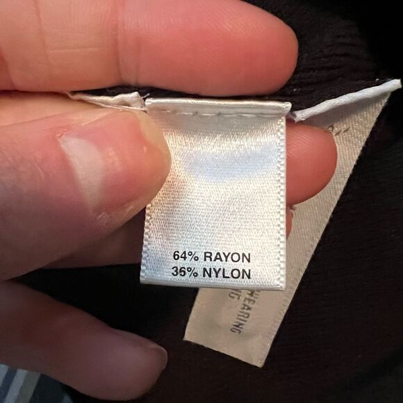 Loft black knit wrap top. Size extra small - Picture 3 of 10